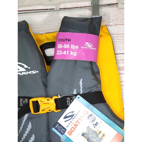 Stearns Infinity Series Coastguard Approved Antimicrobial Youth 50-90Lb Lifevest - Picture 2 of 12